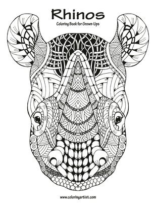 Rhinos Coloring Book for Grown-Ups 1 1