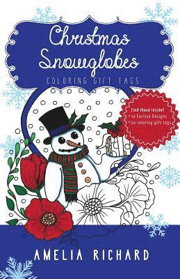 Adult Coloring Book - Christmas Snowglobes: Coloring Gift Tags 1