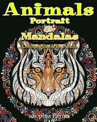 bokomslag Animals Portrait & Mandalas: coloring book for adults