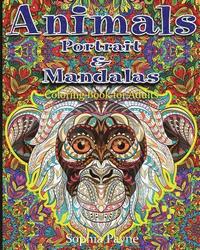 bokomslag Animals Portrait & Mandalas: coloring book for adults