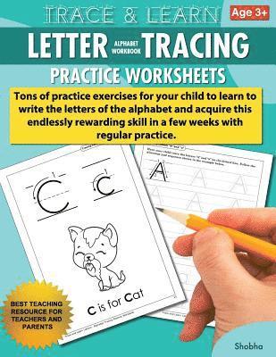 Trace & Learn Letters Alphabet Tracing Workbook Practice Worksheets 1