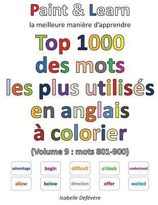 bokomslag Top 1000 des mots les plus utilisés en anglais (Volume 9: mots 801-900)