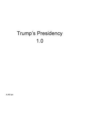 Trump's Presidency 1.0 1