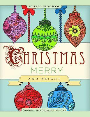 Adult Coloring Book Christmas Merry and Bright 1