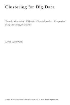 bokomslag Towards Generalized VAT-style Class-independent Unsupervised Fuzzy Clustering fo