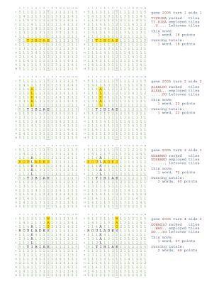 Fifty Scrabble Box Scores Games 2001-2050 1