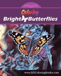 bokomslag Coloring Bright Butterflies: Adult Coloring Book