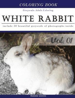 White Rabbits: Gray Scale Photo Adult Coloring Book, Mind Relaxation Stress Relief Coloring Book Vol1: Series of coloring book for ad 1