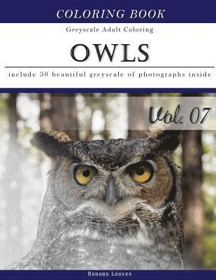 Banana Leaves - Owls World: Animal Gray Scale Photo Adult Coloring Book, Mind Relaxation Stress Relief Coloring Book Vol7: Series of coloring book, Häftad