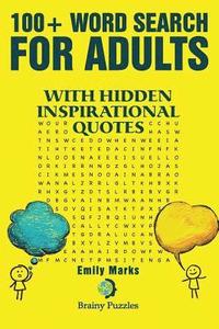 bokomslag 100+ Word search for adults: With hidden inspirational quotes