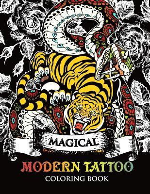 Tattoo Coloring Book, Tamika V. Alvarez - Modren Tattoo Coloring Book: Modern and Neo-Traditional Tattoo Designs Including Sugar Skulls, Mandalas and More (Tattoo Coloring Books), Häftad