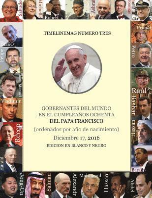 Gobernantes del Mundo el día del cumpleaños 80 del Papa Francisco: Diciembre 17, 2016 1