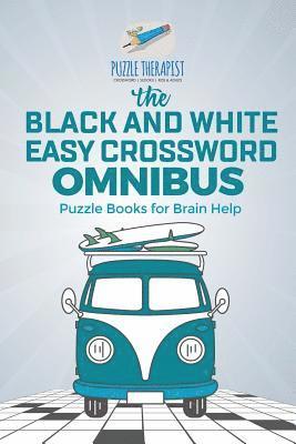 bokomslag Black and White Easy Crossword Omnibus Puzzle Books for Brain Help