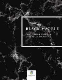 bokomslag Black Marble Composition Book Wide Ruled 100 Pages