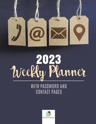 bokomslag 2023 Weekly Planner with Password and Contact Pages