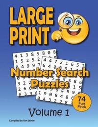 bokomslag Number Search Puzzle Book for Adults in LARGE PRINT: 74 Big Number Finds