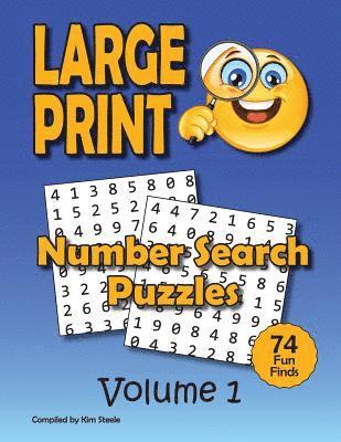 bokomslag Number Search Puzzle Book for Adults in LARGE PRINT: 74 Big Number Finds