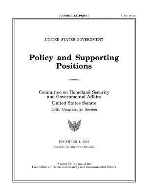 bokomslag United States Government Policy and Supporting Positions, December 1, 2016 (Plum Book)