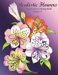 bokomslag Realistic Flowers: A hand-drawn coloring book (Volume 2)
