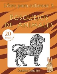 bokomslag Libro para colorear Bosquejos de Animales: 20 dibujos