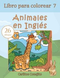bokomslag Libro para colorear Animales en Inglés: 26 dibujos