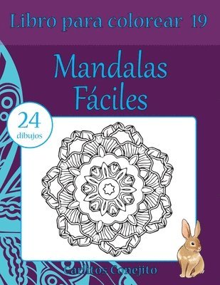 bokomslag Libro para colorear Mandalas Fáciles: 24 dibujos