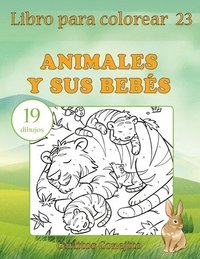 bokomslag Libro para colorear Animales y sus Bebés: 19 dibujos