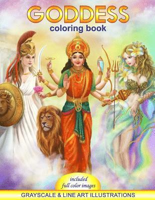 Goddess Coloring Book. Grayscale & line art illustrations 1