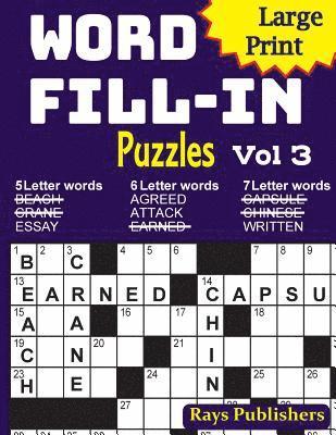 Large Print Word Fill-in Puzzles 3 1