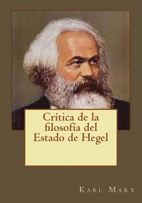 bokomslag Crítica de la filosofía del Estado de Hegel