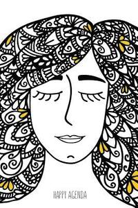 bokomslag Happy Agenda Perpetua: Zentangle Girl: Agenda ilustrada para colorear y organizarte sin estrés