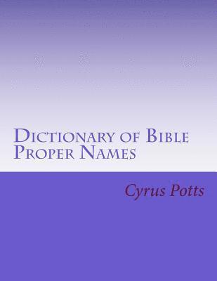 bokomslag Dictionary of Bible Proper Names