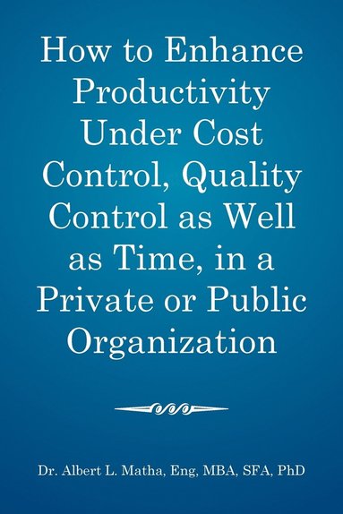 bokomslag How to enhance productivity under cost control, quality control as well as time, in a private or public organization