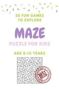 bokomslag Maze Puzzle for Kids Age 8-12 years, 50 Fun to Explore Maze: Activity book for Kids, Children Books, Brain Games, Young Adults, Hobbies