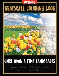 bokomslag Once Upon A Time Landscapes: Grayscale Coloring Book Relieve Stress and Enjoy Relaxation 24 Single Sided Images