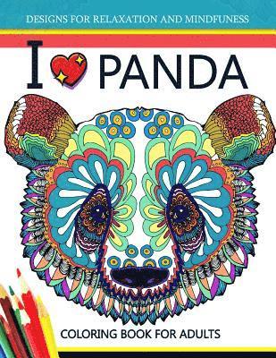 I love Panda Coloring Book for Adult 1