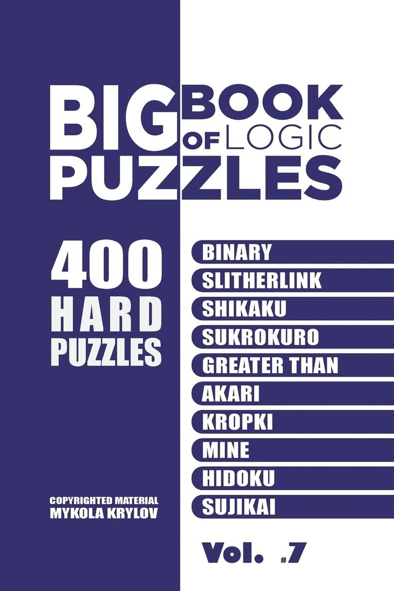 Big Book Of Logic Puzzles - 400 Hard Puzzles 1