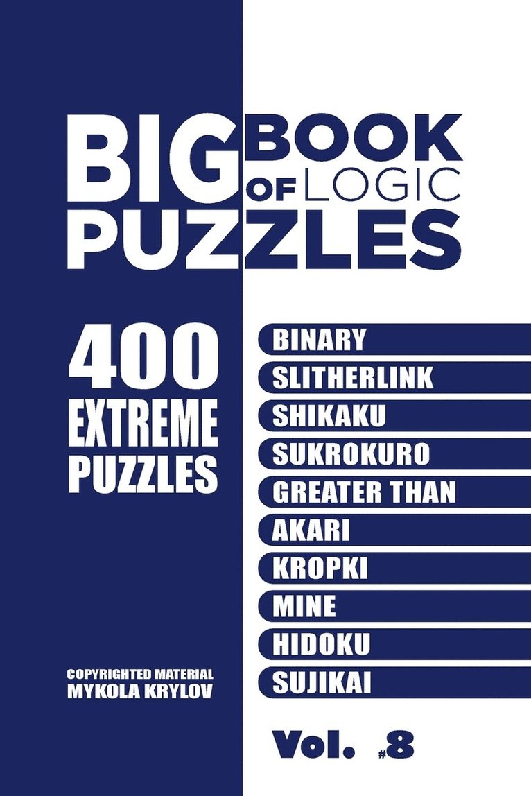 Big Book Of Logic Puzzles - 400 Extreme Puzzles 1