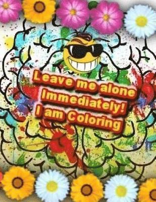 Leave me alone Immediately! I am Coloring!: An Adult Coloring Book 1