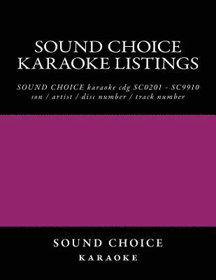 SOUND CHOICE karaoke listings 1