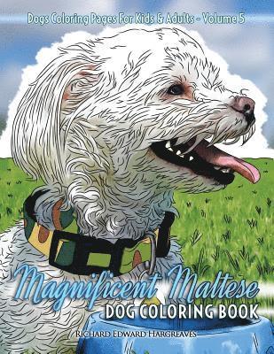 Magnificent Maltese Dog Coloring Book - Dogs Coloring Pages For Kids & Adults 1