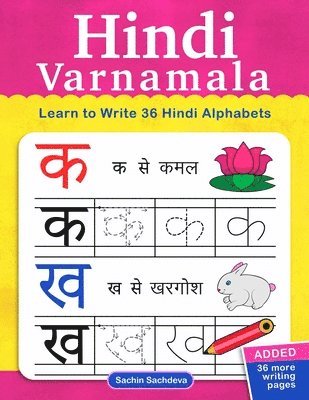 bokomslag Hindi Varnamala: Learn to Write 36 Hindi Alphabets for Kids (Ages 3-5)