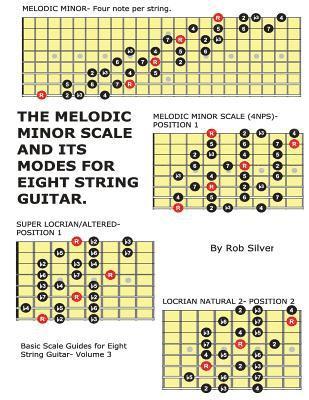 Rob Silver - The Melodic Minor Scale and its Modes for Eight String Guitar, Häftad