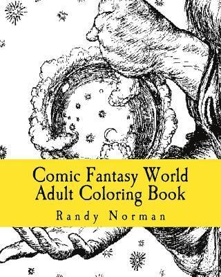 bokomslag Comic Fantasy World Adult Coloring Book