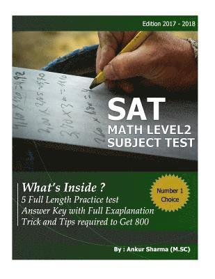 SAT Math Level 2: SAT Mathematics Level 2 Subject Test (5 Complete Test )