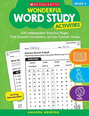 bokomslag Wonderful Word Study Activities: Grade 3: 100 Independent Practice Pages That Expand Vocabulary Across Content Areas