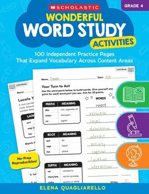bokomslag Wonderful Word Study Activities: Grade 4: 100 Independent Practice Pages That Expand Vocabulary Across Content Areas