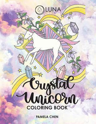 bokomslag Crystal Unicorn Tarot Coloring Book