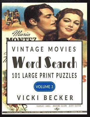 Vicki Becker - Vintage Movies Word Search: 101 Large Print Word Search Puzzles, Häftad