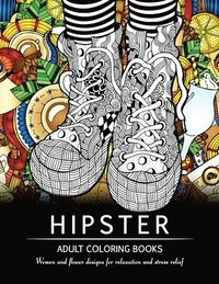bokomslag Hipster Adult Coloring Book: Women and Flower Designs for Relaxation and Stress Relief